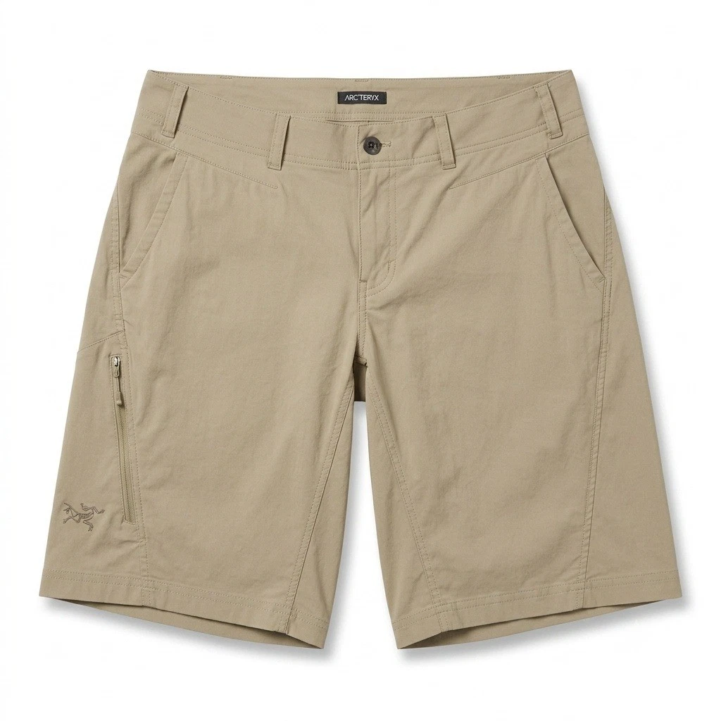 Men's Arc'teryx Hiking Shorts Size 38 Khaki Tan Technical Gorpcore 11 Inseam