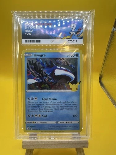 Kyogre 3/25 2021 Celebrations Holo Graded Ace 9 Mint