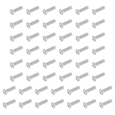 100 Stk. #2-56 UNC x 5/16'' Knopfkopf-Hex-Schrauben für Bolzen, Silber
