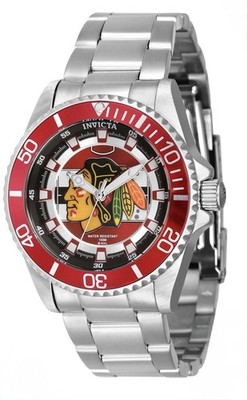 Invicta NHL Quartz Multi Dial Watch Chicago Blackhawks Brand New w/Box