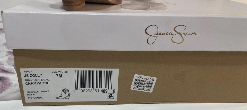 Botines Botas Jessica Simpson Champagne Embellecidas Western Mujer’s Talla 7M Foto 2 de 4