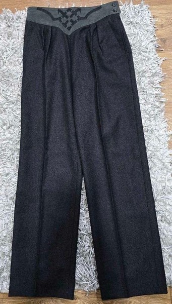 Women Bogner Trousers Grey Wool 38 / M / 46 #64DX