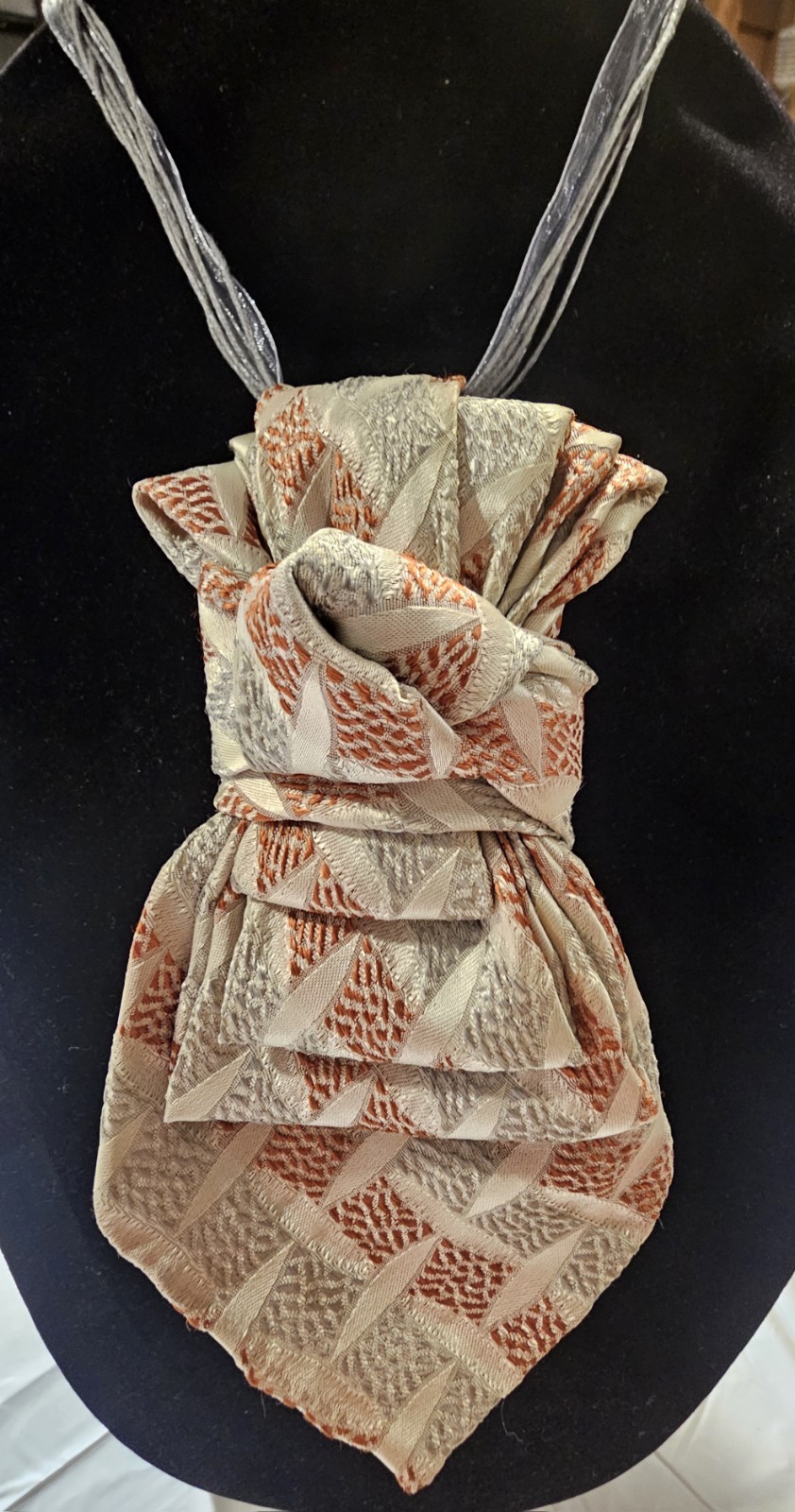 Handmade Multicolored Statement Tie Necklace - image 1