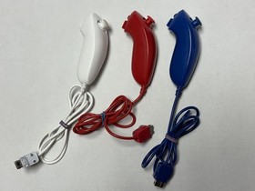 Nintendo Wii Console (TESTED) Bundle Lot System 4 Controllers 3 Nunchucks