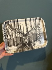 KOUSTRUP & CO SUSTAINABLE BIRCH VENEER Bellini Lehmann Stag Deer TRAY Sweden