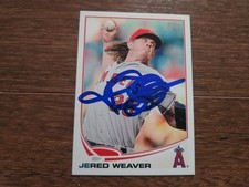2013 Topps Jered Weaver Los Angeles Angels Autographed Card #LAA-4