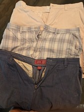 3 paires de shorts homme dockers PERRY ELLIS IZOD 36 TAILLE DOUCEMENT PORTÉS EXCELLENT DHAPR