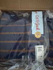 BULK cat  Jack - 12 long sleeve sweatshirt. Blue w/Orange Stripe. Great Quality