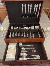 VTG 69pc GRAND ELEGANCE Wm Rogers MFG Co Flatware 1959 Silver Plate Bonus Pieces