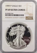 1999 Proof Silver Eagle - NGC PF69 Ultra Cameo