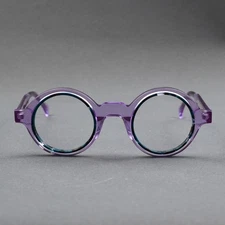 Round Acetate Reading Eyeglasses Frames Stylish Glasses Nerd Classic Men Women