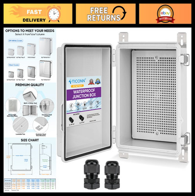 Waterproof Outdoor Electrical Junction Box, IP67 Enclosure, Impact-Resistant, Ea