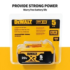 2 X PCS-DeWalt 5ah Battery Pack DCB205 20v XR Li-Ion 5.0ah Battery Pack Genuine