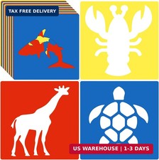 24 Pieces Stencils for Kids Transportation Sidewalk Chalk Stencils for Kids Ages