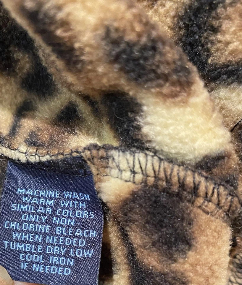 Westbound Fleece 豹纹动物印花拉链背心女式大号 — 第 4/4 张图片