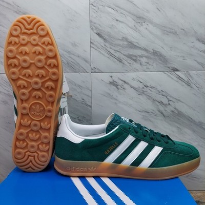 Adidas Gazelle Indoor Collegiate Green White Gum Bottoms JI2062 Men s Size 10