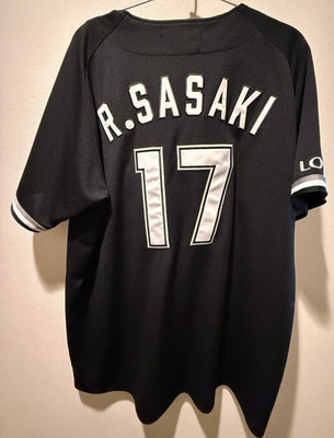 Roki Sasaki Reprica Uniform Jersey Visitor Ver. XL Size Used Chiba Lotte Marines