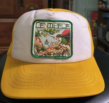 VINTAGE Centipede Atari, 1982 Yellow and White Trucker Hat Stranger Things Style