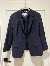 Banana Republic Wool Blend Navy Blue Blazer Jacket Size 14