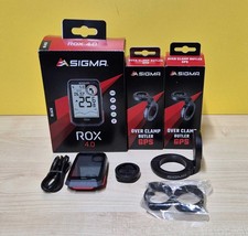 Verkaufe SIGMA SPORT ROX 4.0 Fahrradcomputer GPS + 2 Over Clamp Butler