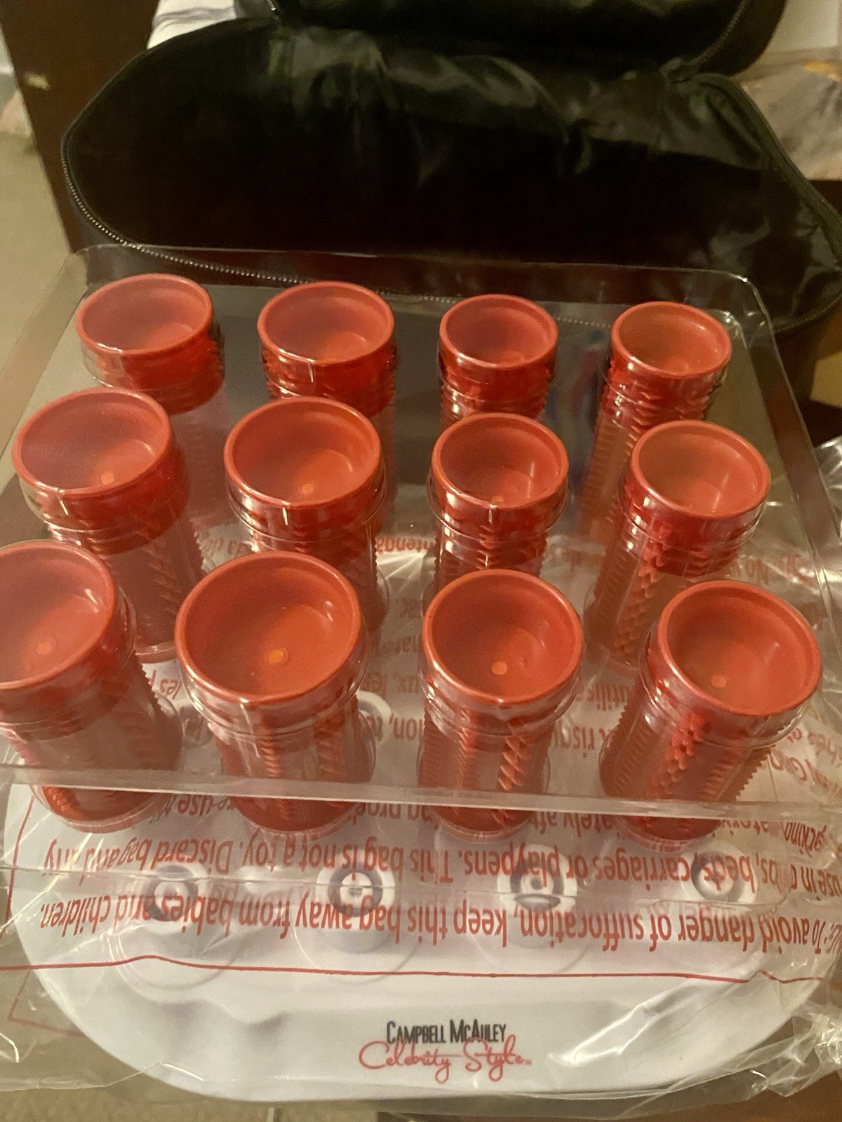 A set of Calista Tools Ion Hot 12 rollers, 12 clips & travel PROTEC TOOLS bag  