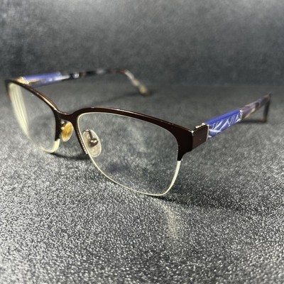 Marchon NYC Women s Eyeglasses M-4002 210 Orange Purple Tortoise 53-16-135 Cute!