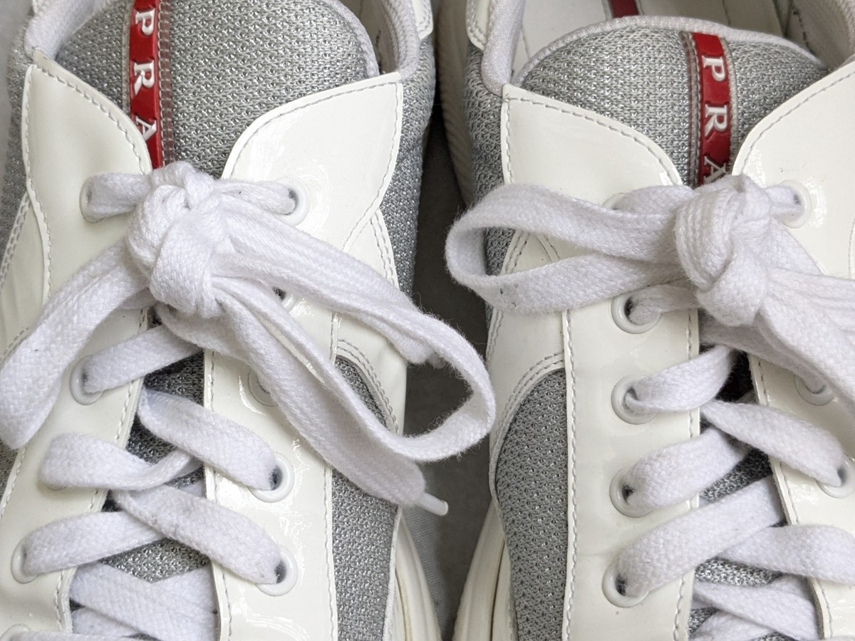 Size 13 - Prada America's Cup White Silver for sale online | eBay