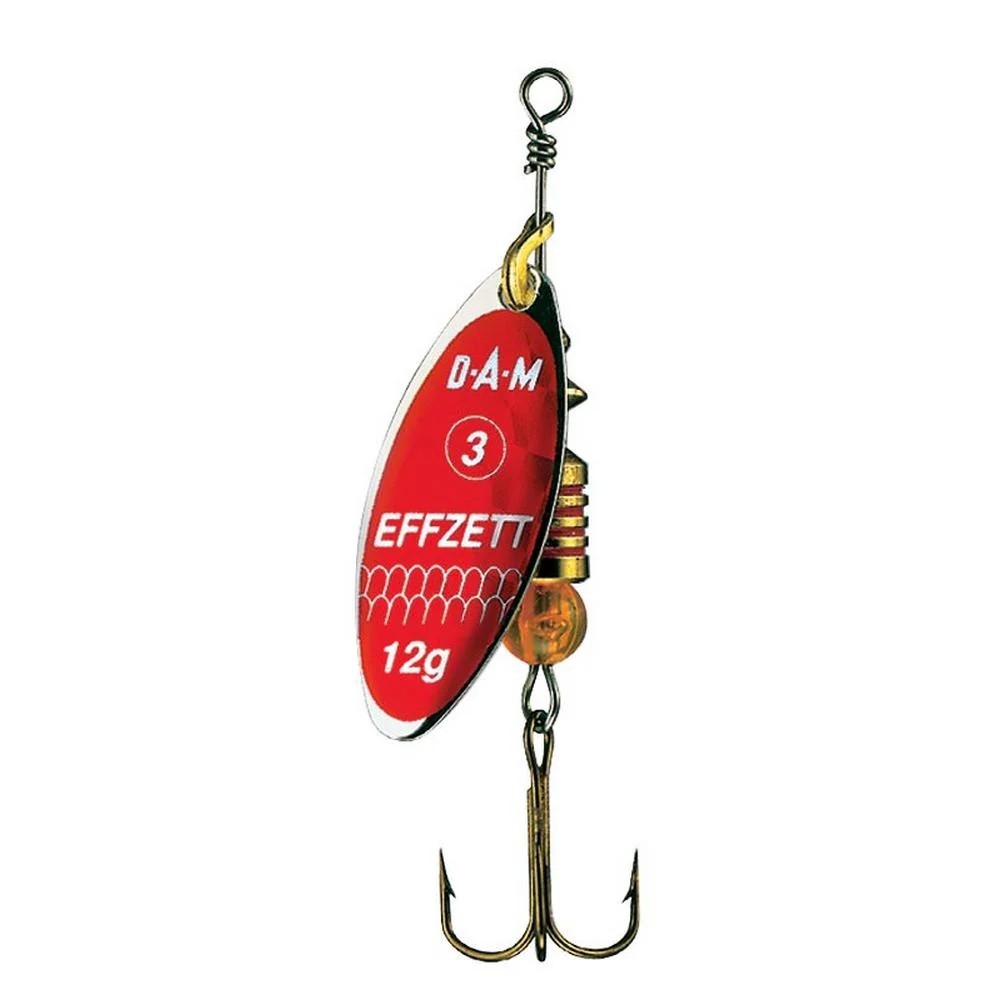 Блесна DAM Effzett Predator Rot-Glitter Gr 3 7g FZ Spinner Kunstkder для ловли рыбы 2290₽