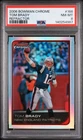 2006 BOWMAN CHROME REFRACTOR #166 TOM BRADY PSA 8