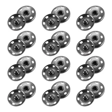 25 Sets Sewing Snap Buttons Press Buttons Snap Fasteners 25mm Iron Grey