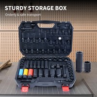 "64Tlg 1/2\" Schlagschrauber Nuss Set Crmo Stahl"