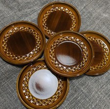 Urushi Lacquer Dessert Plates Set of Five Unused Excellent Japan