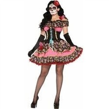 Rubies 270677 Womens Day of the Dead Senorita Costume Medium Large