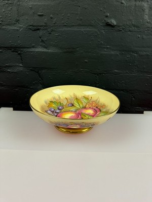 Aynsley Orchard Obstschale mit Goldfuß signiert D. Jones 10,1'' x 3,5''