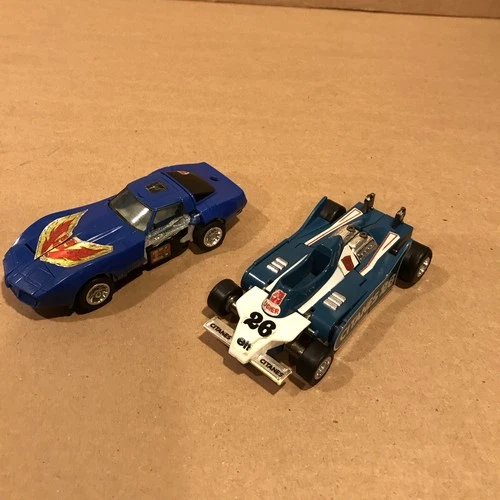 VINTAGE 1984 G1 Transformers MIRAGE & TRACKS Hasbro Action Figures -broken