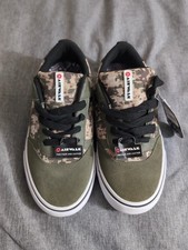 AIRWALK - Zapatos Atléticos Huntington Cuero Camuflados Tenis Patín Niños Talla 6 Nuevos con Etiquetas