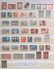 TIMBRES DANEMARK 1979 - 80 43 VALEURS NEUFS ** MNH