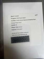 2025 Panini Select FOTL ELIJAH ARROYO ROOKIE PATCH AUTO NEON ORANGE PULSAR /45