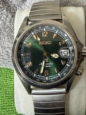 Seiko Alpinist Green Men's Watch - SARB017 new band automatic works perfectly