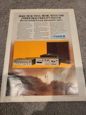 FISHER STEREO SYSTEM Vintage 1970's 8.5" x 11" Magazine Print Ad M84 1978