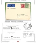 c23896 GB AIRMAIL RAILWAY AIR SERVICES 1934 cvr B'ham - LONDON to USA FDC