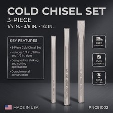 Cold Chisel Set, 3-Piece (1/4, 3/8, 1/2 In.) ...