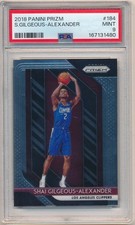 SHAI GILGEOUS-ALEXANDER 2018/19 PANINI PRIZM #184 RC ROOKIE THUNDER PSA 9 MINT