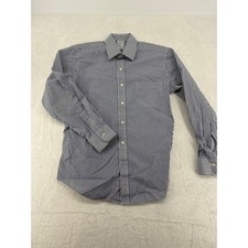 Brooks Brothers Button Down Mens 15-33 Shirt Blue White Striped Regent Fit