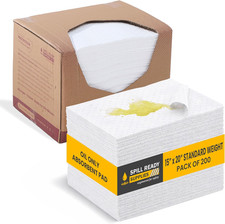 Spill Ready Oil Only Absorbent Pads 15" X 20" 200 Pack - Standard Weight Absor