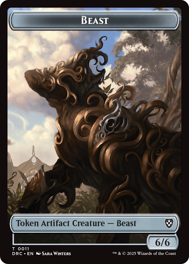 CONSTRUCT TOKEN x4 mtg NM-M Commander Aetherdrift 4 Token | eBay