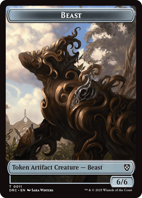 CONSTRUCT TOKEN x4 mtg NM-M Commander Aetherdrift 4 Token | eBay