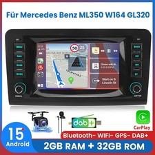 F&uuml;r Mercedes Benz ML350 W164 GL320 Carplay Android 15 Autoradio GPS Navi BT DAB+