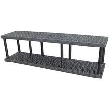 Structural Plastics S9624b Freestanding Plastic Shelving, Open Style, 24 In D,
