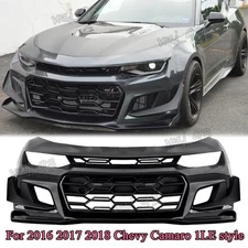 For 2016-2018 Chevy Chevrolet Camaro 1LE Style Full Front Bumper Complete Kit
